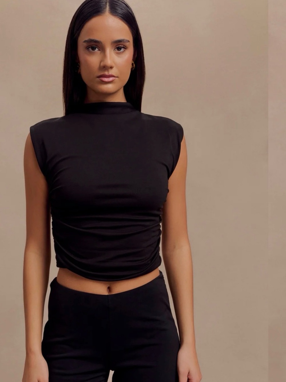 Meshki High Neck Sleeveless Top